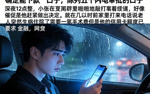 确定能下款的口子，陈列五个闪电审批的口子