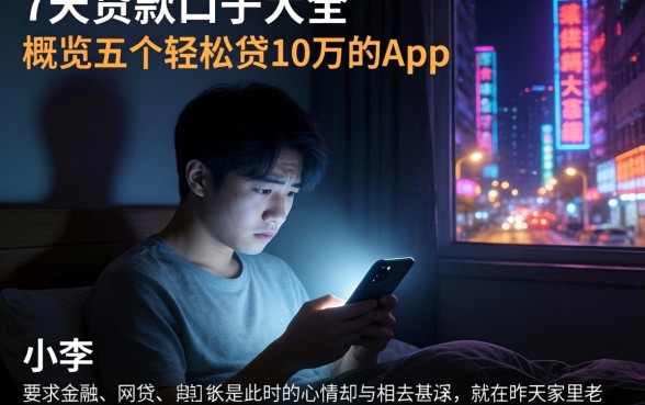 7天贷款口子大全，概览五个轻松贷10万的app