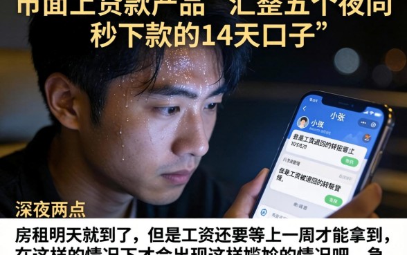 市面上的贷款产品，汇整五个夜间秒下款的14天口子