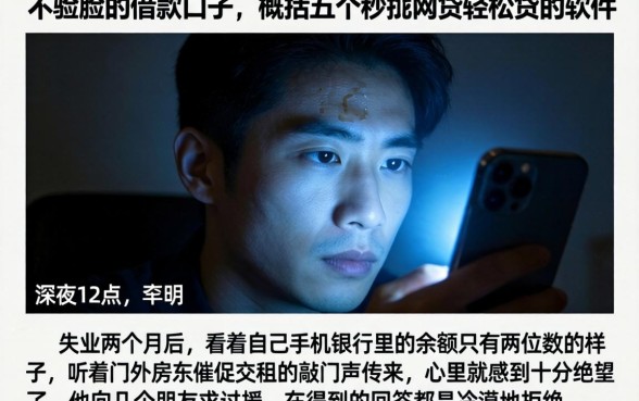 不验脸的借款口子，概括五个秒批网贷轻松贷的软件