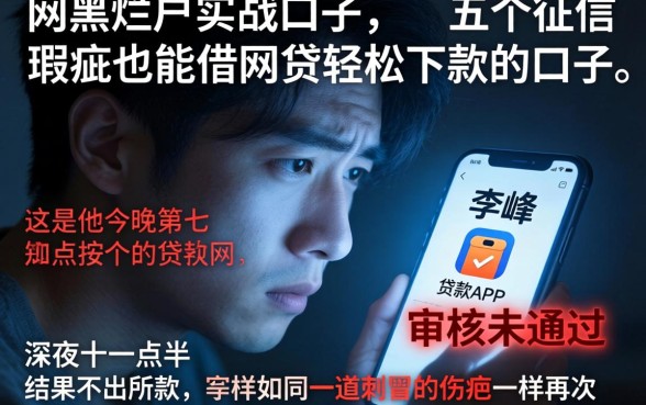 网黑烂户实战口子，详细阐述五个征信瑕疵也能借网贷轻松下款的口子
