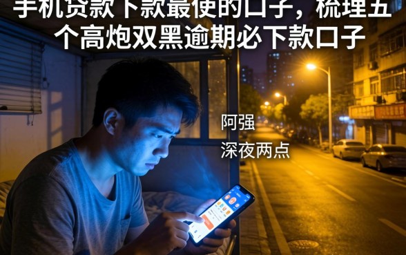 手机贷款下款最快的口子，梳理五个高炮双黑逾期必下款口子