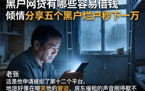 黑户网贷有哪些容易借钱，倾情分享五个黑户烂户秒下一万