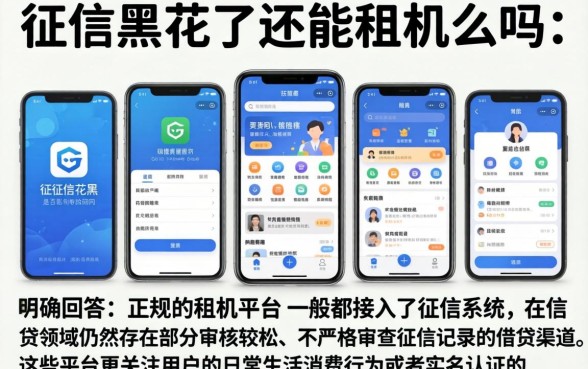 征信黑花了还能租机么吗，陈列五个不看征信的借钱app