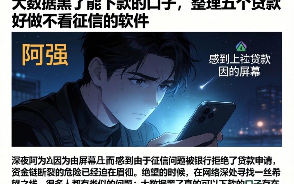 大数据黑了能下款的口子，整理五个贷款好做不看征信的软件