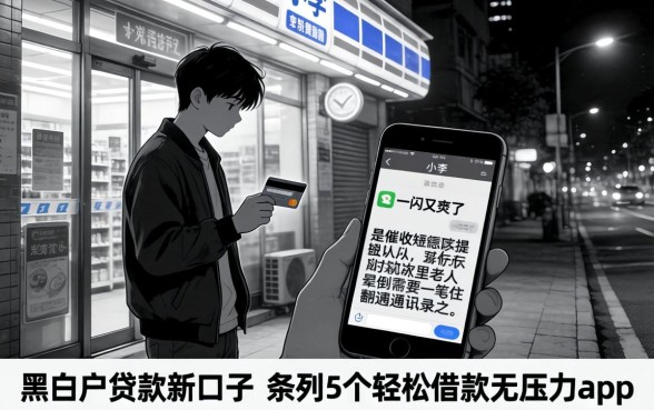 黑白户贷款新口子，条列5个轻松借款无压力app