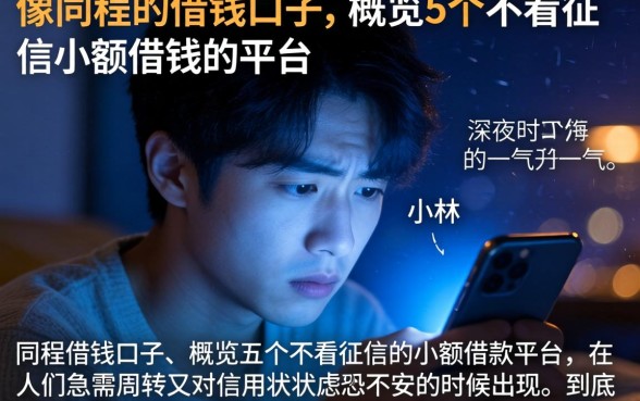 像同程的借钱口子，概览5个不看征信小额借钱的平台