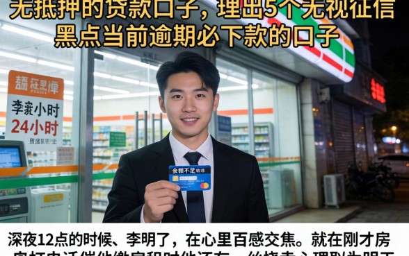 无抵押的贷款口子,理出5个无视征信黑户当前逾期必下款的口子