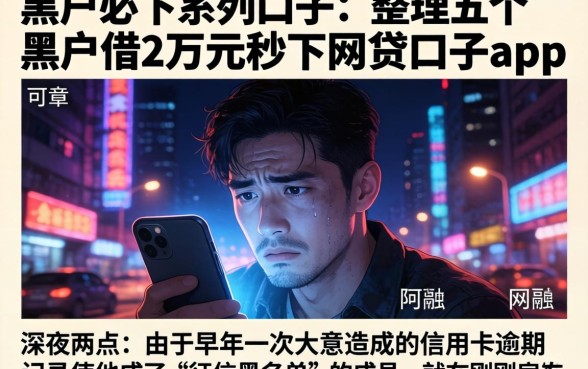 黑户必下系列口子，整理五个黑户借2万元秒下网贷口子app