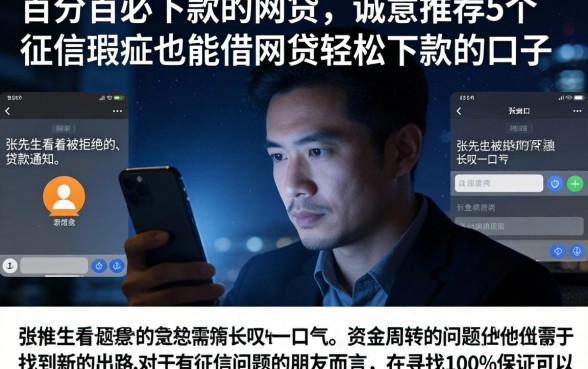 百分百必下款的网贷，诚意推荐5个征信瑕疵也能借网贷轻松下款的口子