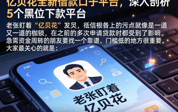 亿贝花全新借款口子平台,深入剖析5个黑户下款平台