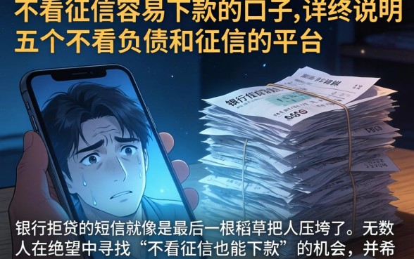 不看征信容易下款的口子，详尽说明五个不看负债和征信的平台