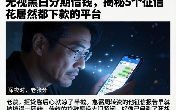 无视黑白分期借钱,揭秘5个征信花居然都下款的平台