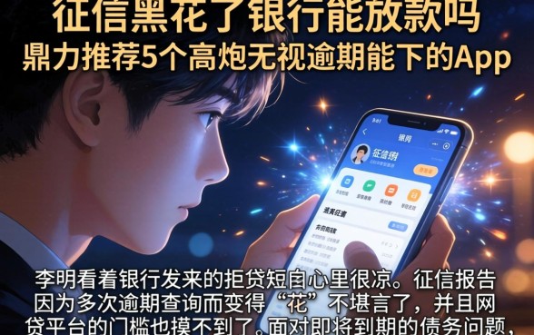 征信黑花了银行能放款吗，鼎力推荐5个高炮无视逾期能下的app