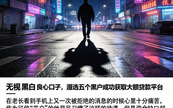 无视黑白的良心口子，遴选五个黑户成功获取大额贷款的平台