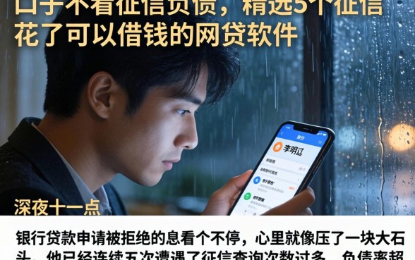口子不看征信负债，精选5个征信花了可以借钱的网贷软件