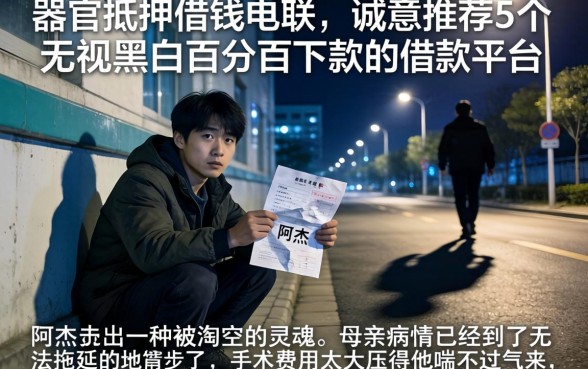 器官抵押借钱电联，诚意推荐5个无视黑白百分百下款的借款平台