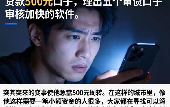 贷款500元的口子，理出五个审贷口子审核加快的软件
