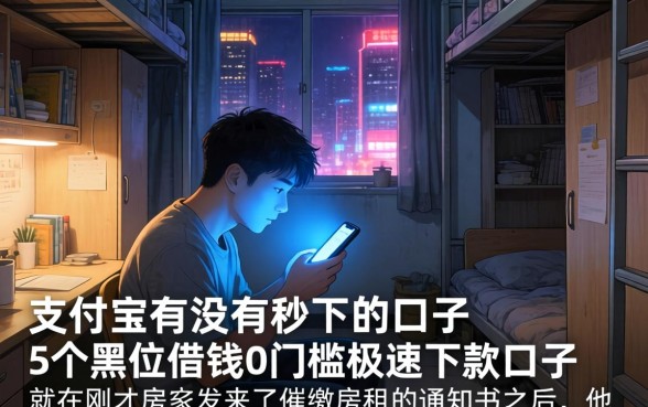 支付宝有没有秒下的口子，详细阐述5个黑户借钱0门槛极速下款口子