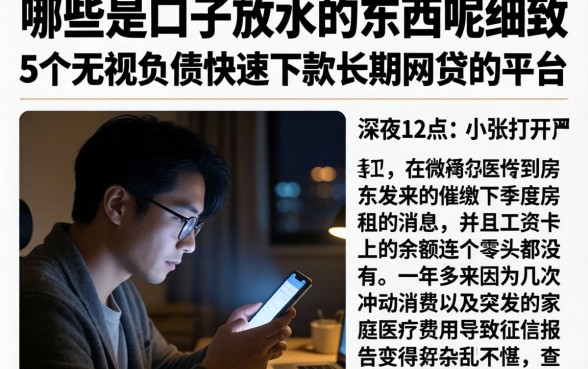 哪些是口子放水的东西呢，细致阐述5个无视负债快速下款长期网贷的平台