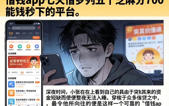 借钱app七天借，罗列五个芝麻分700能秒下的平台