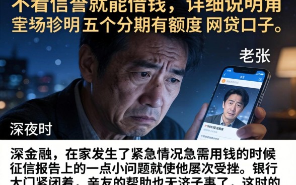 不看信誉就能借钱，详尽说明五个分期有额度的网贷口子