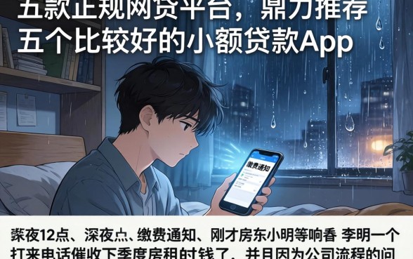 五款正规网贷平台，鼎力推荐五个比较好的小额贷款app