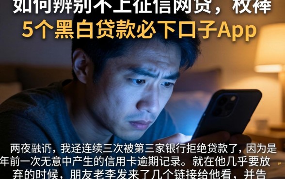如何辨别不上征信的网贷，枚举5个黑户贷款必下口子app