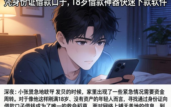 凭身份证借款口子，陈列五个18岁借款神器快速下款软件
