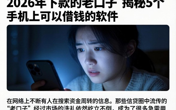 2026年下款的老口子，揭秘5个手机上可以借钱的软件