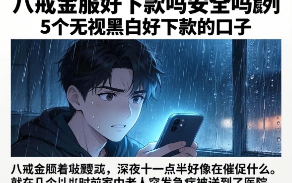 八戒金服好下款吗安全吗,胪列5个无视黑白好下款的口子