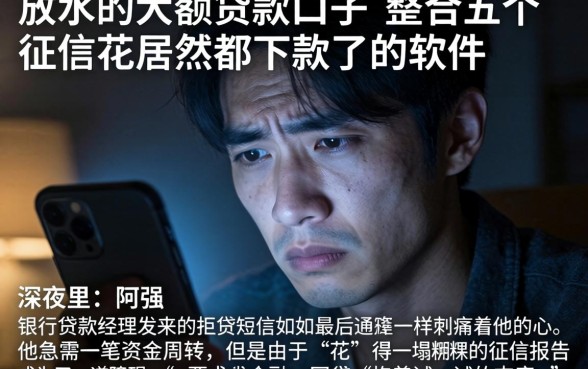 放水的大额贷款口子,整合五个征信花居然都下款了的软件