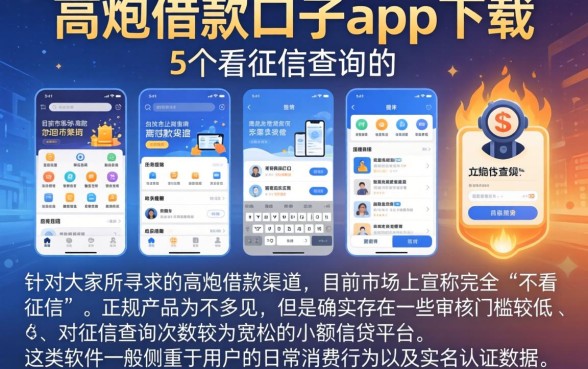 高炮借款口子app下载,陈列5个不看征信查询的软件