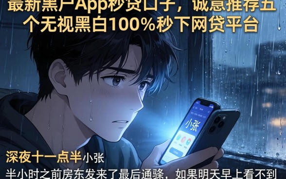 最新黑户app秒贷口子，诚意推荐五个无视黑白100%秒下网贷平台