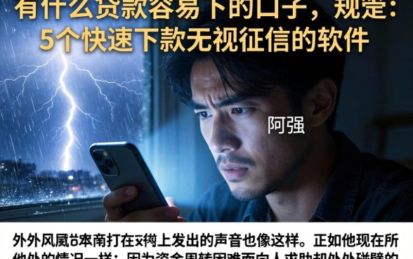 有什么贷款容易下的口子，规整5个快速下款无视征信的软件