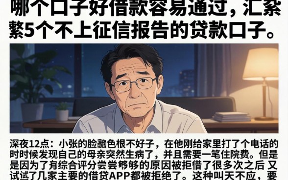 哪个口子好借款容易通过,汇整5个不上征信报告的贷款口子