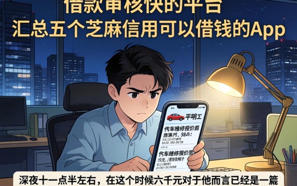 借款审核快的平台，汇总五个芝麻信用可以借钱的app
