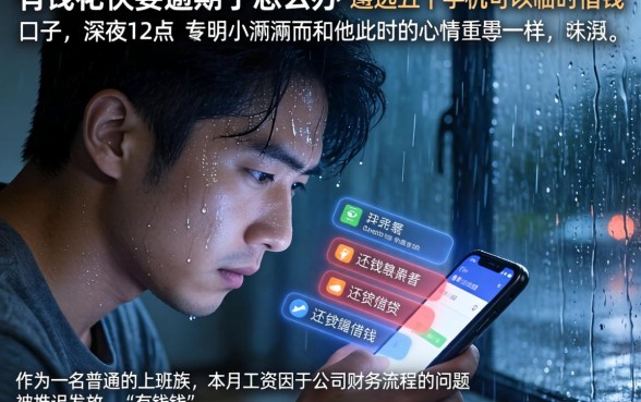 有钱花快要逾期了怎么办，遴选五个手机可以临时借钱的口子