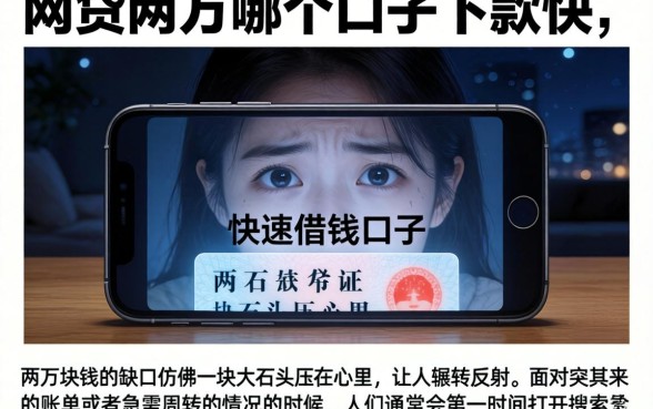 网贷两万哪个口子下款快，细致阐述五个手机和身份证快速借钱口子