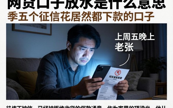 网贷口子放水是什么意思，枚举五个征信花居然都下款的口子