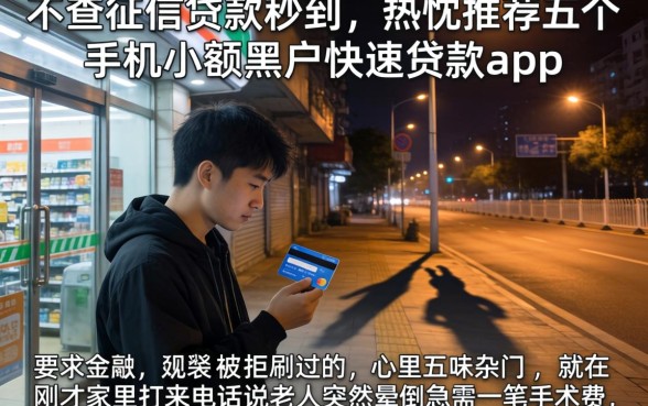 不查征信贷款秒到，热忱推荐五个手机小额黑户快速贷款app