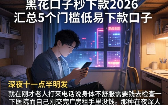 黑花口子秒下款2026，汇总5个门槛低易下款口子