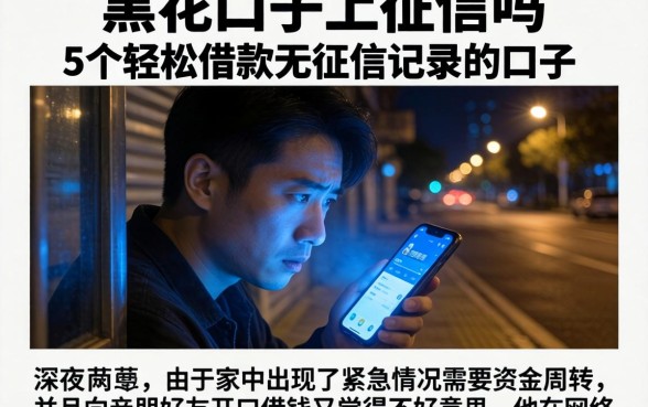 黑花口子上征信吗,详细阐述5个轻松借款无征信记录的口子