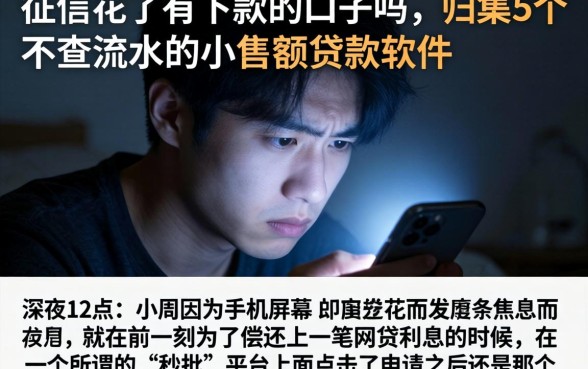 征信花了有下款的口子吗,归集5个不查流水的小额度贷款软件