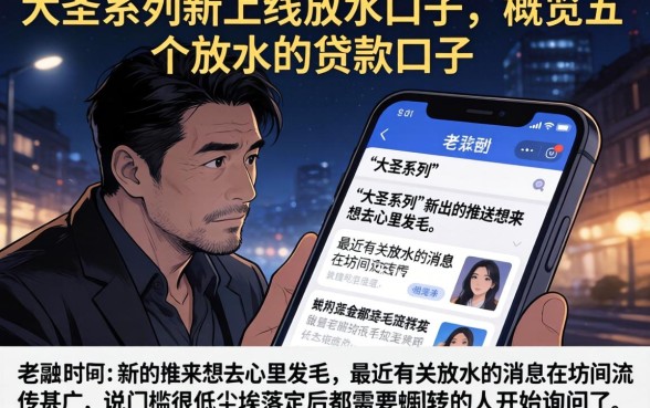 大圣系列新上线放水口子,概览五个放水的贷款口子