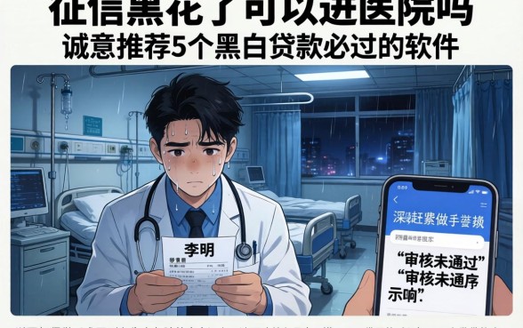 征信黑花了可以进医院吗，诚意推荐5个黑白贷款必过的软件