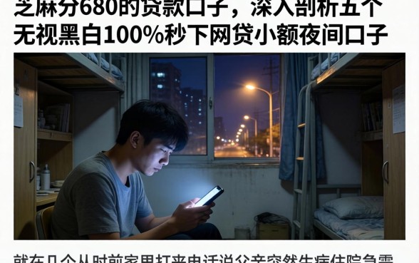 芝麻分680的贷款口子，深入剖析五个无视黑白100%秒下网贷小额夜间口子