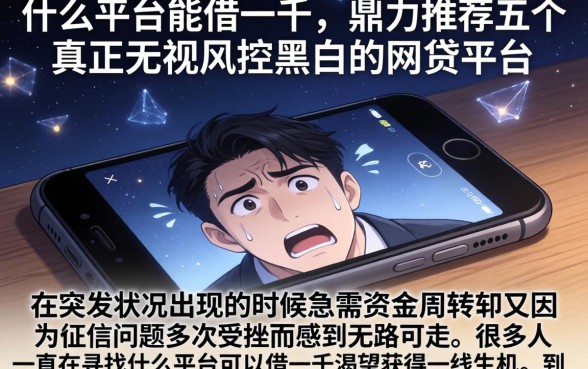 什么平台能借一千，鼎力推荐五个真正无视风控黑白的网贷平台