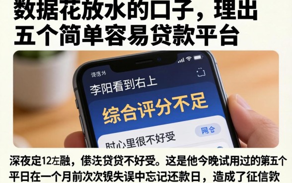 数据花放水的口子，理出五个简单容易贷款平台