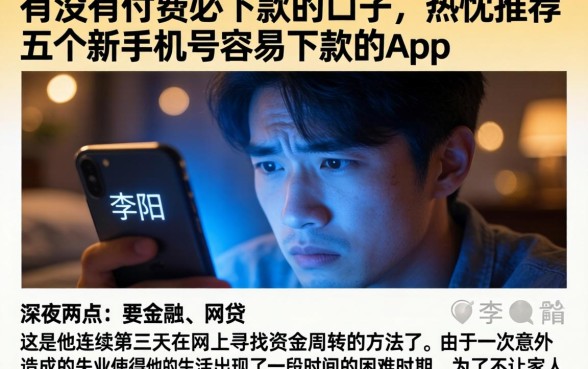 有没有付费必下款的口子,热忱推荐五个新手机号容易下款的app